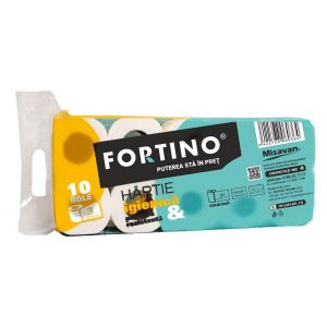 Hartie igienica Fortino, 3 straturi, 10 role