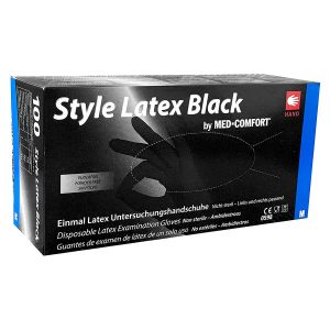 Manusi unica folosinta latex  negre  fara pudra  marime XL,100buc/set MIS